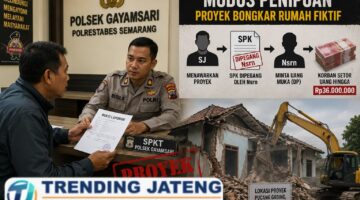 Ditipu Pemebelian Bongkaran Bangunan  Gedung Fiktif Rp36 Juta, Warga Tlogosari Semarang Laporkan Pelaku ke Polisi