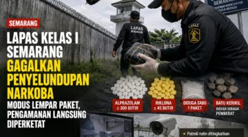 Lapas Kelas I Semarang Gagalkan Penyelundupan Narkoba Modus Lempar Paket, Pengamanan Langsung Diperketat
